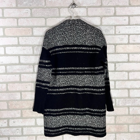 Athleta Wool Cashmere Panorama Point Open Front Sweater in Black Marl Size XS - Picture 5 of 10